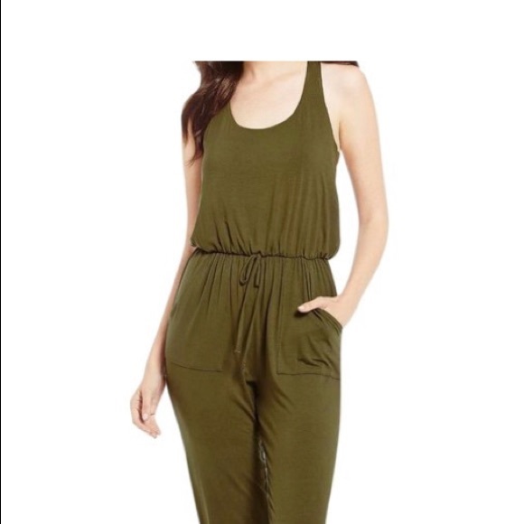Copper Key Pants & Jumpsuits Copper Key Olive Tied Waist Romperjumpsuit Xs Poshmark